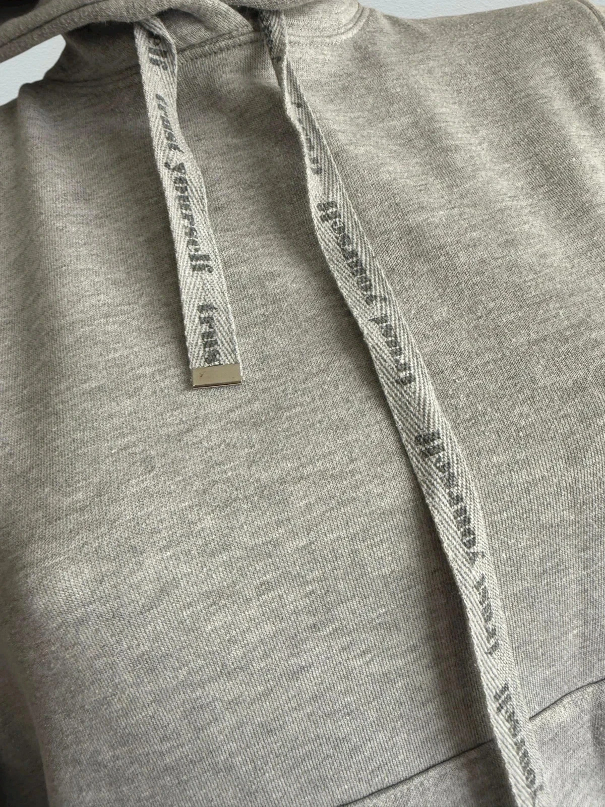 Pretty light grey women's hoodie sweatshirt size 36/S – photo 2